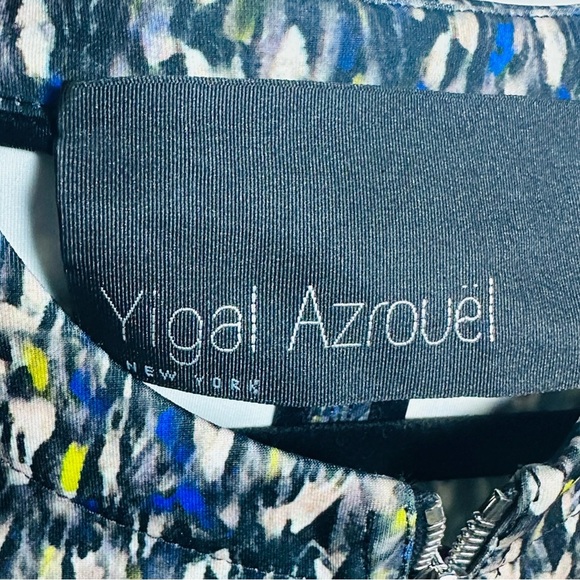 Yigal Azrouel - Speckled Multi Print Zippered Sheath Dress Sz 4 Sleeveless - Picture 5 of 13
